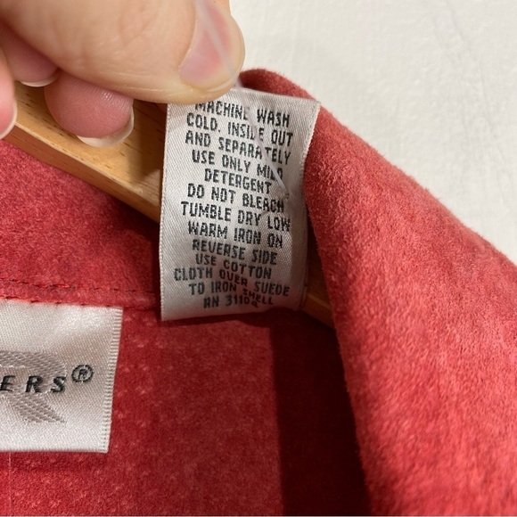 Kim Rogers 100% Leather Western Rodeo Stitched Blazer Jacket Salmon Size Large - Picture 4 of 5